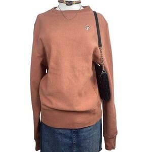 PINK Victoria's Secret Sweatshirt Women's XS Brown Crewneck Pullover Casual Cozy